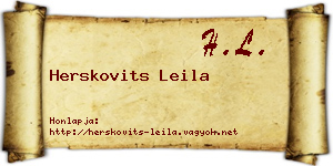 Herskovits Leila névjegykártya